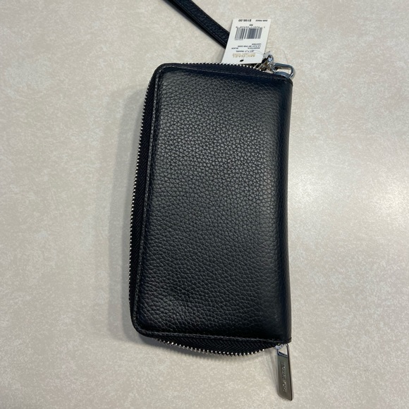 Michael Kors Jet Set Travel Continental Zip Leather Wallet Wristlet - Picture 6 of 9